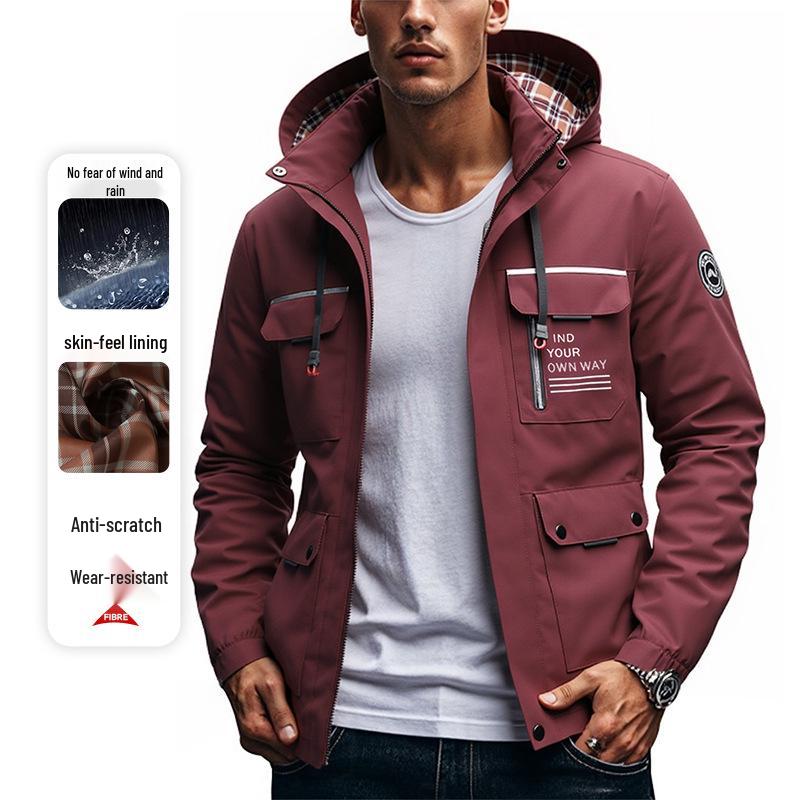 Men's Fashionable Trendy Hooded Loose Casual Outdoor Jacket