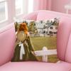 AAnne with an E Pillow Healing TV Cushion Cover Linen Pillowcase Cover Soft Decor for Sofa Home Room