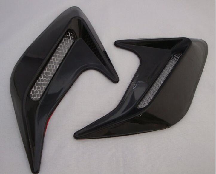 

Наклейка на автомобиль из углеродного волокна, наклейки-декорации на вентиляционные отверстия боковых крыльев в виде жабр акулы, наклейка, автостайлинг, декор, аксессуар чёрный