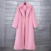 Winter Damen Lässiger Kunstpelzmantel Lange Jacke Trendiger Cardigan Einfarbige High-End-Mode