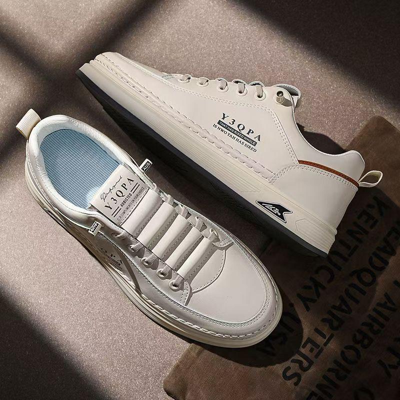 2026 Spring Men's Breathable White Skate Shoes - Comfortable & Versatile