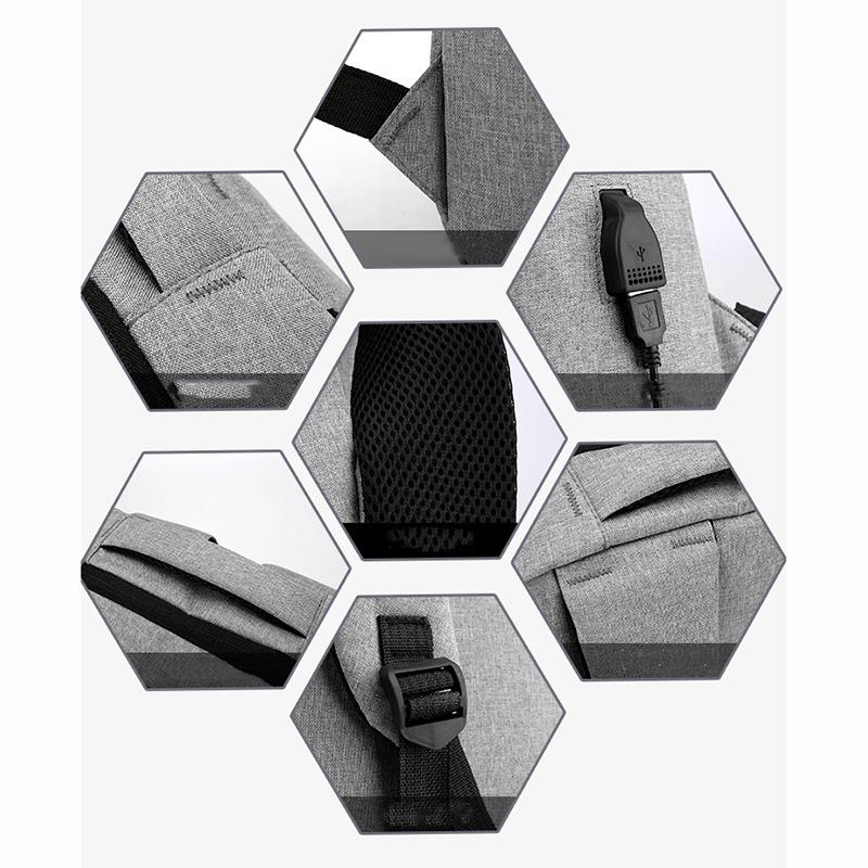 Business Laptop Backpack Large Capacity Usb Waterproof Film Backbag Casual Bag Men