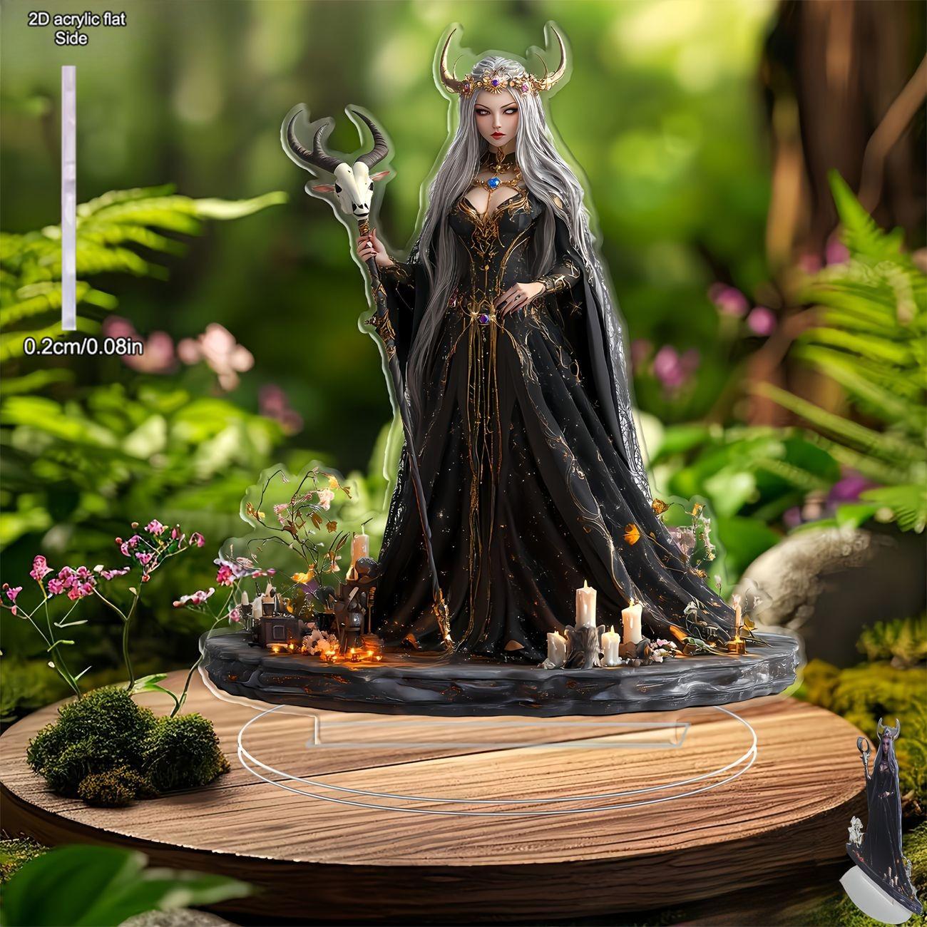 

2D Flat Acrylic Corner Witch Decoration, Indoor and Outdoor Decoration - No Battery/electricity Required, Free Day Decoration, Shop Decoration, Du 20*17CM