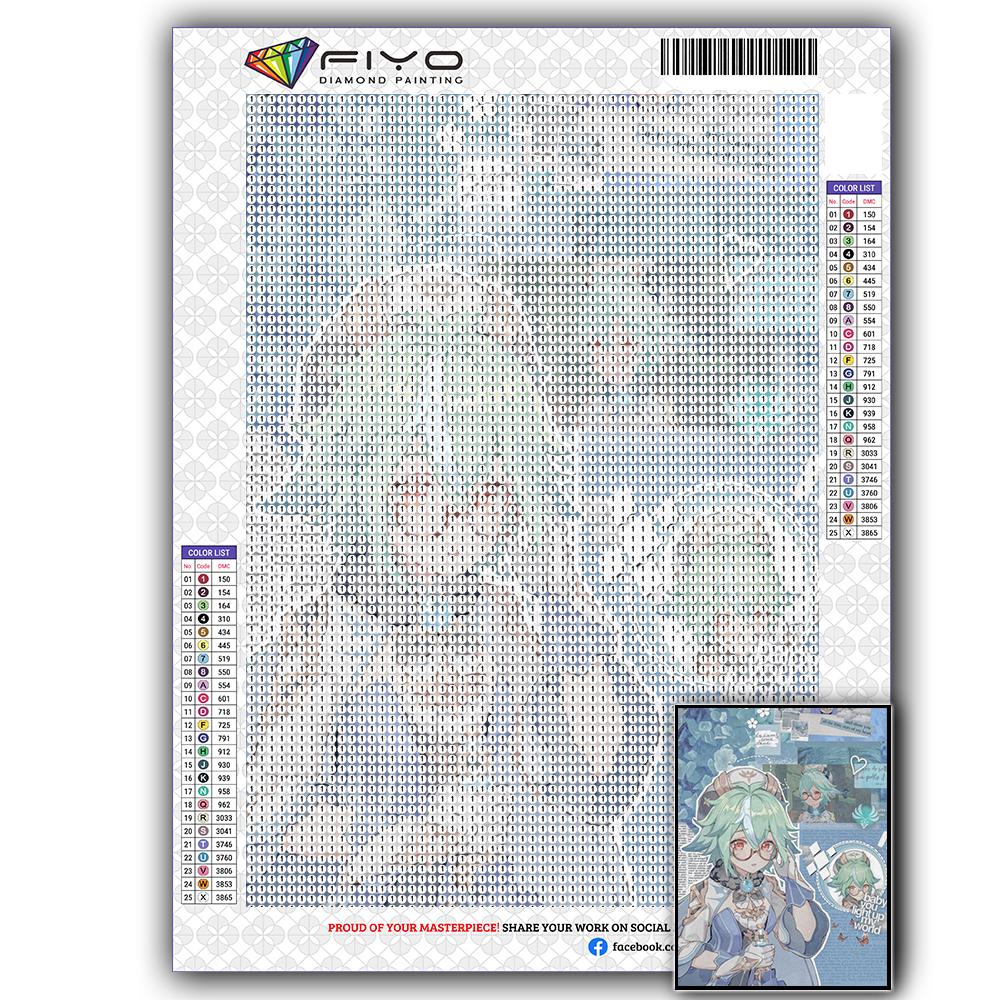 5D DIY Genshin Game Character Cross Stitch Rhinestones Diamond Drawing Embroidery Mosaic Home Decor