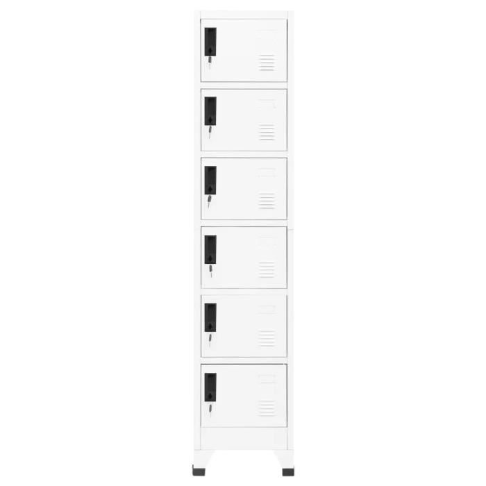 VidaXL Locker Cabinet White 38x40x180 Cm Steel 339792
