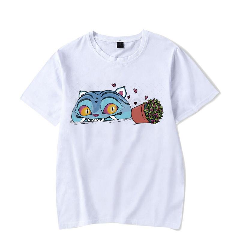 New T-shirt KPop Demon Hunters Cartoon Tiger Short-sleeved Tops Summer Men Women Clothes Anime Graphic Korean Style T-shirt