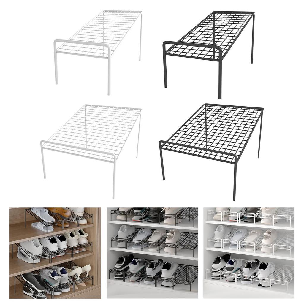 Shoe Slots Organizer Double Layer Multifunctional Portable Decor Fashion Holder Shelf for Hall Closet Entrance Porch Dormitory