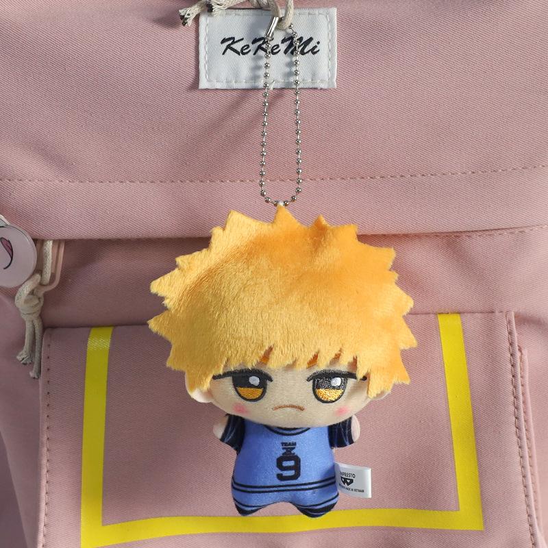 Japanischer Blue Lock Fußball Stürmer Plüsch Schlüsselanhänger - Niedlicher Cartoon Rucksackanhänger