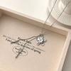 Korean Style Pull Out Flower Long Snake Bone Sweater Necklace For Women