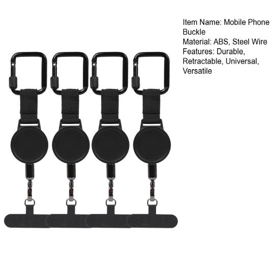 Retractable Phone Lanyard Outdoor Anti-Theft Phone Strap with Stainless Steel Wire Durable Buckle And Locking Carabiner Easy Installation Phone Leash