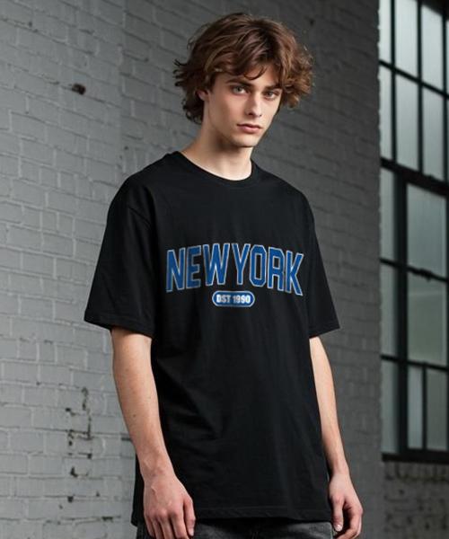 CRISCELO New York Old School T-Shirt Bl_Black 20S Oversized Fit
