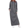 Women Maxi Dress Long Sleeve Hooded Ladies Casual Hoodies Long Dresses