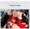 Qingruohan Red Christmas Lingerie: Sexy Maid Uniform & Quick Release Bedtime Set