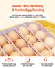 24 Egg Incubator, Automatic Egg Turner with LED Candler, Temperature & Humidity Control, 360° View Clear Window, Auto Water Refill, Poultry Eggs