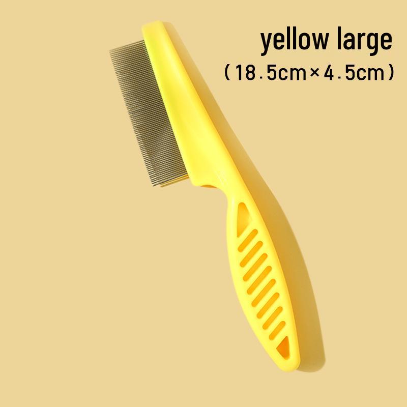 Pet Grooming Comb: Stainless Steel, Dense Tooth Comb for Cats & Dogs, Hair & Flea Removal, Massage Tool
