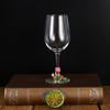 Transparent Clear Stemmed Cup 350ML Glass Goblet Decorative Tulip Flower Wine Glass  Table Decor