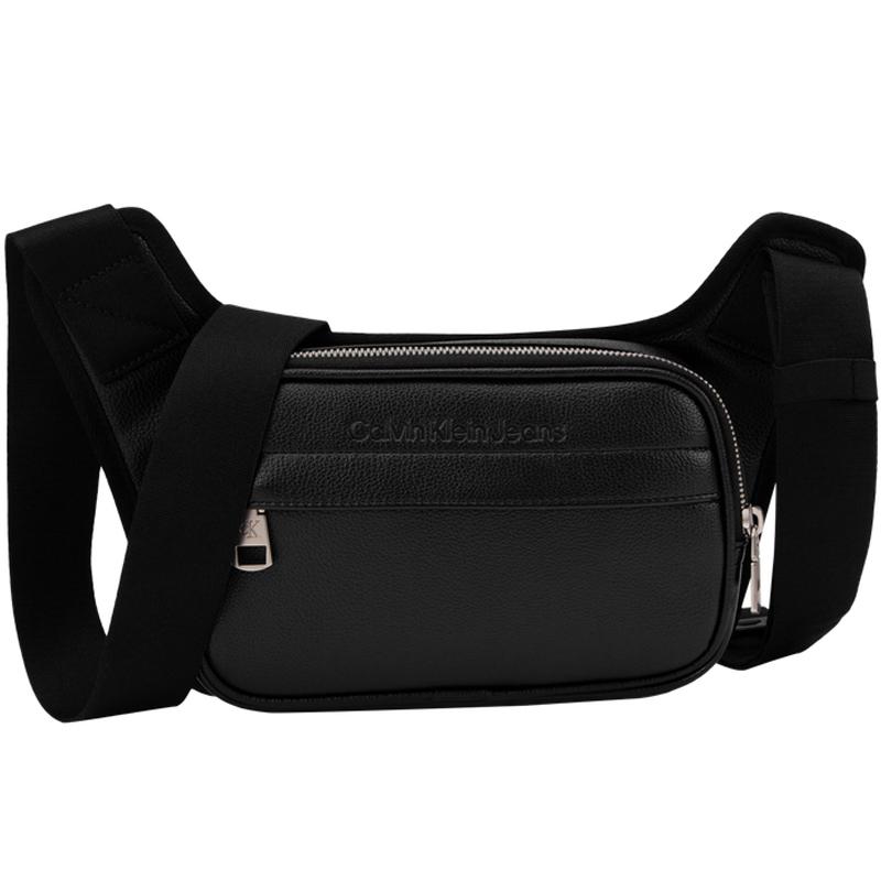 New CALVIN KLEIN Synthetic Material Shoulder Bag, Crossbody Bag Men's Black HH3824-001