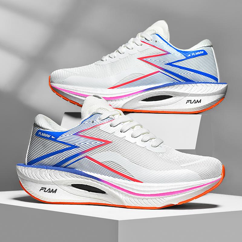 Zapatillas de Correr Placa de Carbono Especialidad Maratón Hombres Deportivas Transpirables Ligeras Para Mujer Felpa Comodidad Deportivas Antideslizantes Zapatillas Deportivas