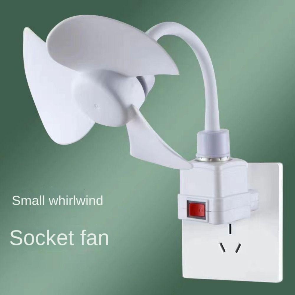 White Socket Small Fan Cooling Tools Small Fan Plug and Play Portable Mini Fan  Home