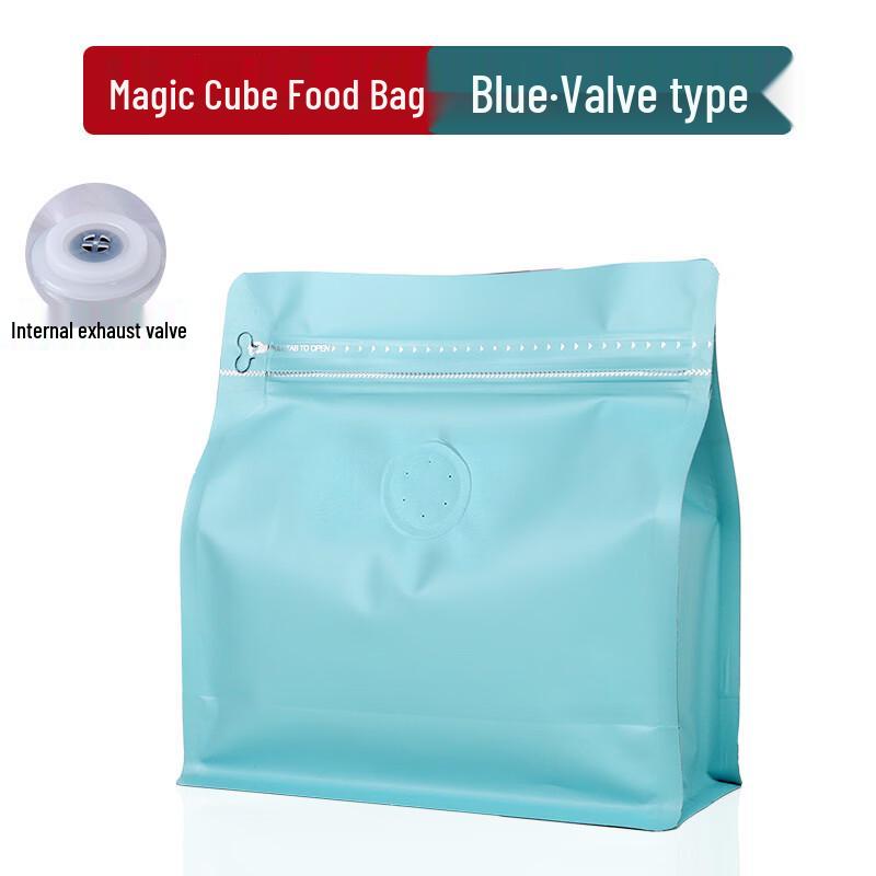 Blue Coffee Packaging Bags with Valve