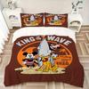 3pcs Characters Surfing Bedding Set Includes Quilt Cover and Pillowcases, Suitable for All Seasons Q006