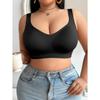 Women S Soft Support Wireless Push Up Bra Seamless Thin Cup Plus Size