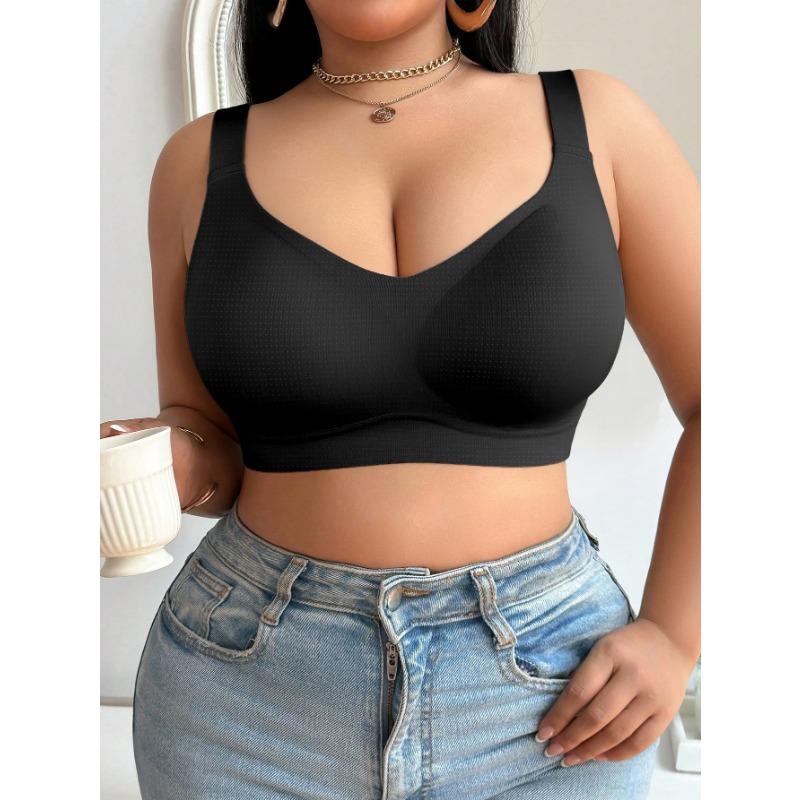 Women S Soft Support Wireless Push Up Bra Seamless Thin Cup Plus Size