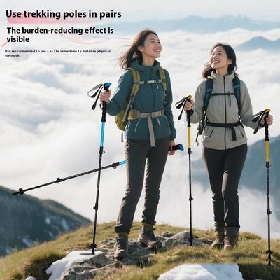 Outdoor Wanderstock Aluminiumlegierung Alpenstock Teleskop Wander-Trekkingstock Für Erwachsene Kinder Frauen Männer Kinder