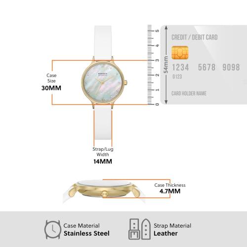 Skagen Anita Lillie Watch SKW3138 Women's White