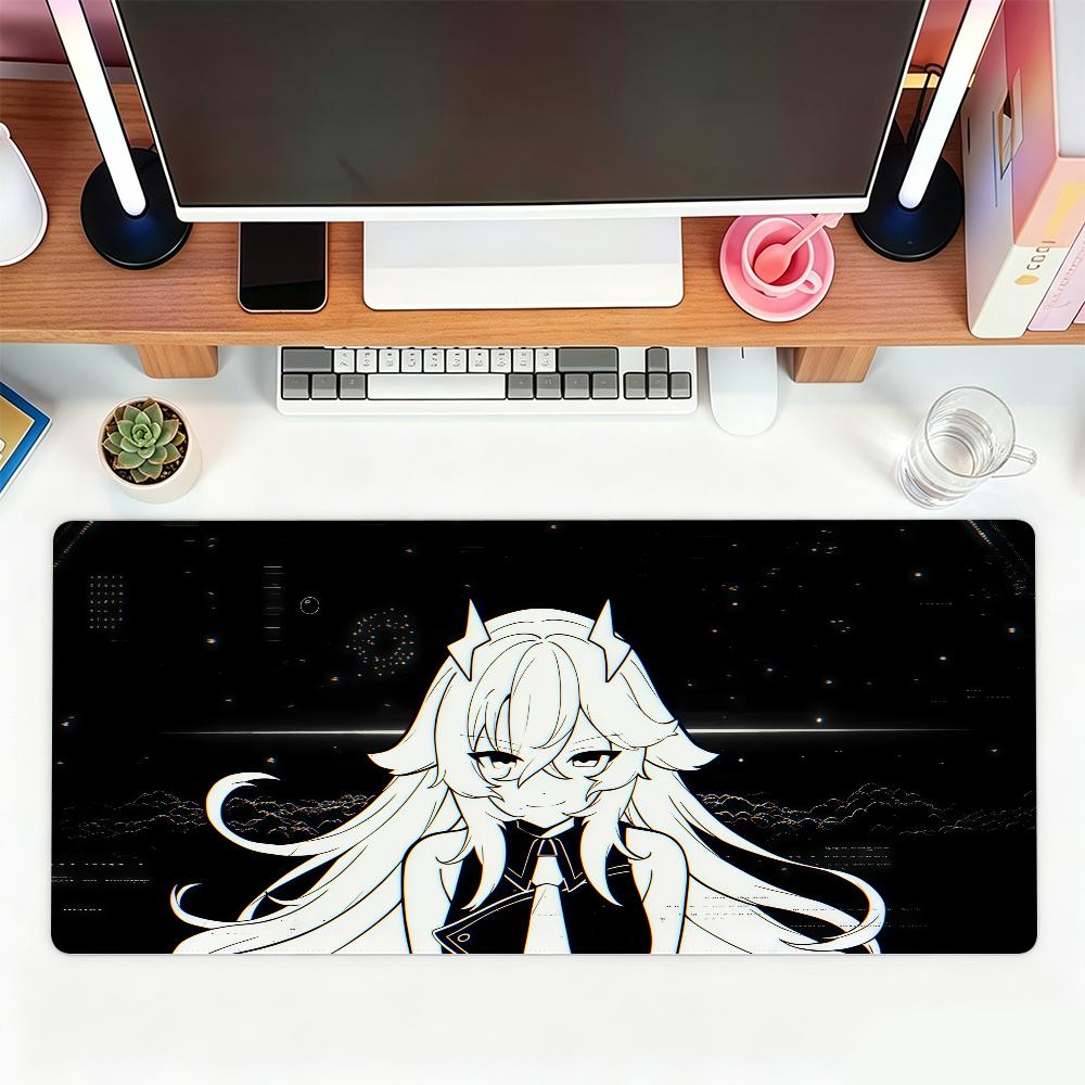 Cute Yume Mouse Pad 40x90cm Large Gaming Desk Mat NonSlip Laptop Keyboard Tray Office Professional Speed Black