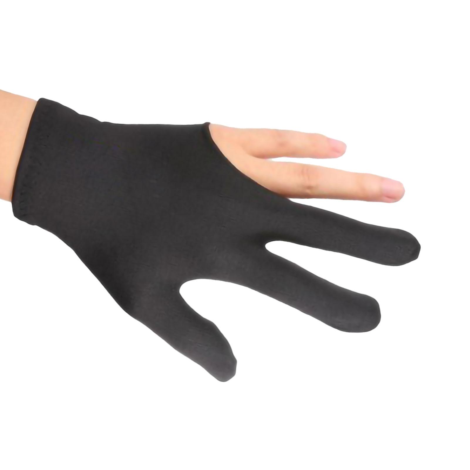 

Перчатки для бильярда, эластичные перчатки для кия для снукера с тремя пальцами для мужчин и женщин, аксессуары для пула, детали для бильярдного кия