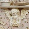 Vintage Ornaments European White Angel Embossed Resin Photo Frame Picture Frame Home Homestay Wall Decoration Pendant Gifts
