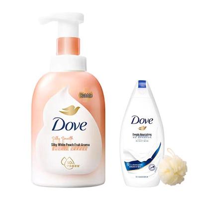 White Peach Foaming Shower Set