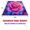 Fantasy Colored Roses Print Blanket Warm Soft Fluffy Kids and Adults Sofa Bed Throw Blanket for Home Travel Camping Gifts