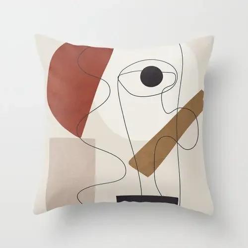 Nordic Abstract Geometric Collection Printed Sofa Cushion Cover Pillowcase Home Decor Party Car Bedding