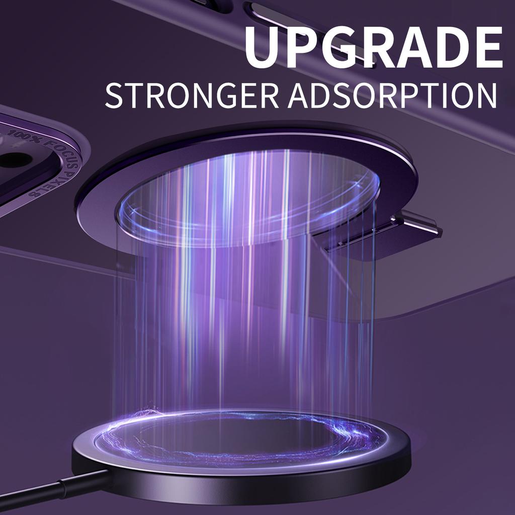 Skin Feel Matte Magsafe Stand Holder Phone Case For Iphone 14 12 11 13 Pro Max 14 Plus Metal Camera Protection Translucent Cover