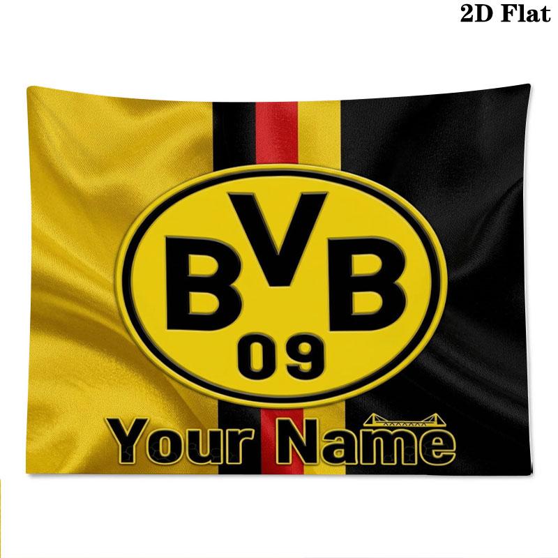 Borussia Custom Name Wall Tapestry Aesthetic Wall Hanging Printed Fabric Blanket Decorative Tapestries for Bedroom Living Room Home Decor