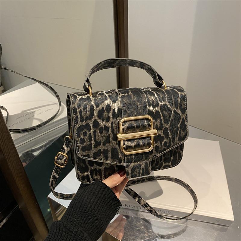 Fashionable Small Square Handbag For Women Modern Street Style In Black And Brown чёрный