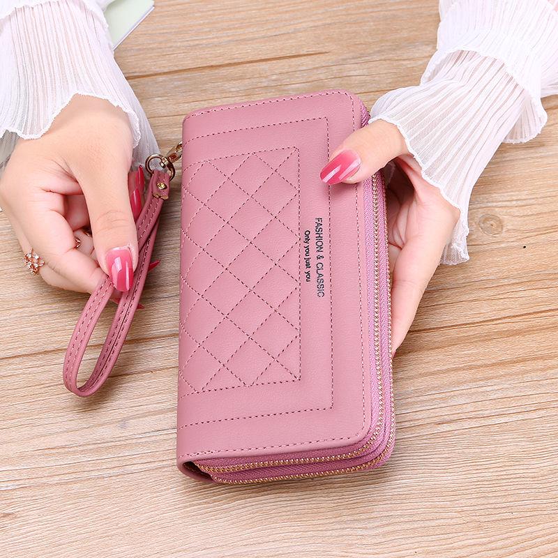 Portafoglio Clutch Lungo da Donna - Doppia Cerniera, Portacarte Grande Capacità e Borsa per Telefono