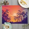 Beach Starfish Placemat Summer Vibe Vacation Kitchen Decor Linen Dining Table Coaster Pad Bowl Coffee Cup Mats Tablecloth