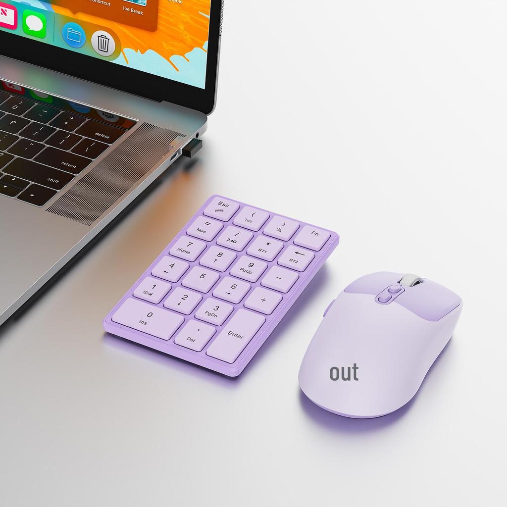 K23 Dual-Mode Wireless Mini Keyboard: Silent, Rechargeable, Bluetooth-Compatible for Computers and Laptops.