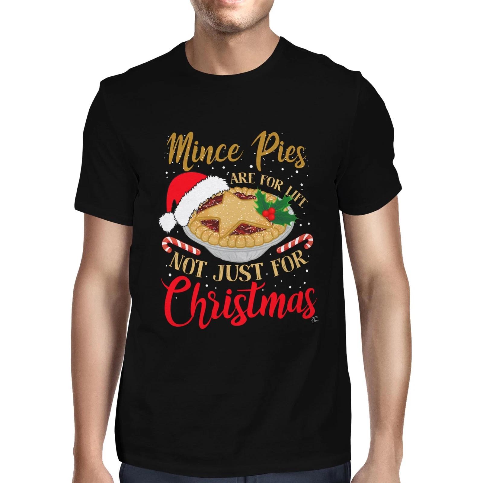 1Tee Mens Christmas Baking Mince Pies are for Life T-Shirt XXL