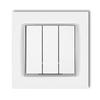 Triple switch with frame karlik mini, white/silver