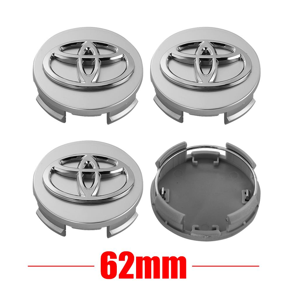 Pokličky kol 56/62 mm Dekorativní znak na střed kola auta Pokličky kol pro Toyota C-hr Rav4 Mirai Hilux Avensis Prius Auris Coro