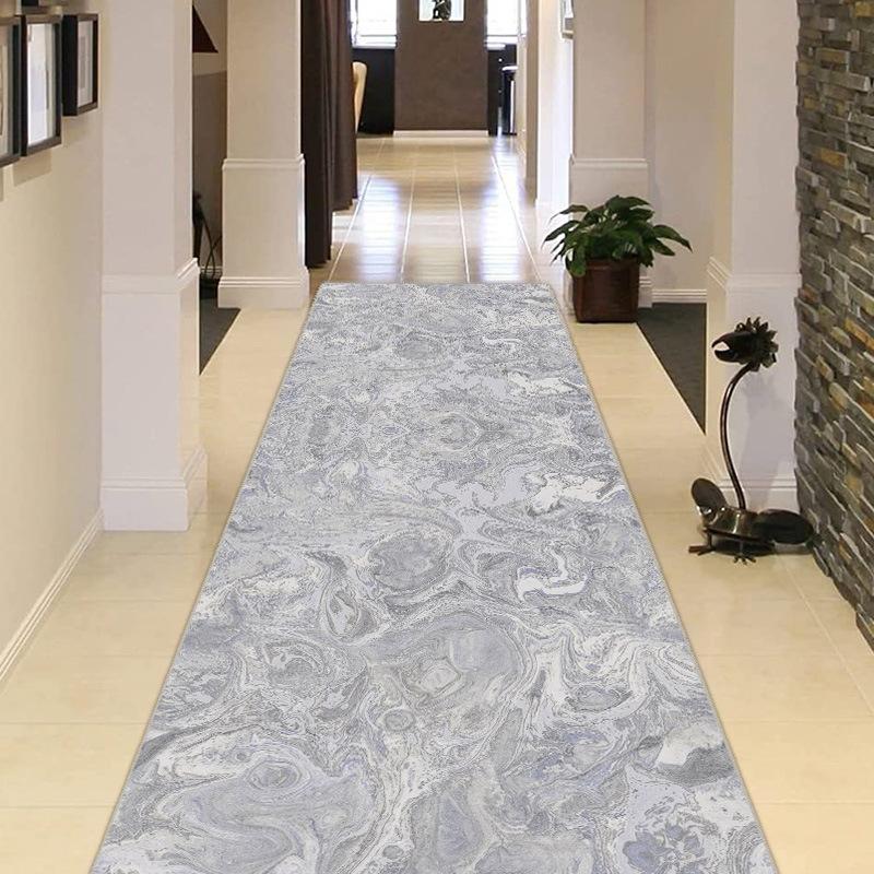 3D Flower Long Corridor Carpets European and American Luxury Hallway Runner Carpet Non-slip Stairway Rug Washable Kitchen Mat