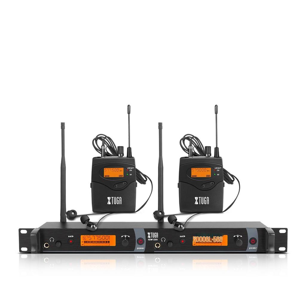 XTUGA IEM1200 Wireless In-ear Microphone System for Stage Performance and Band Rehearsal