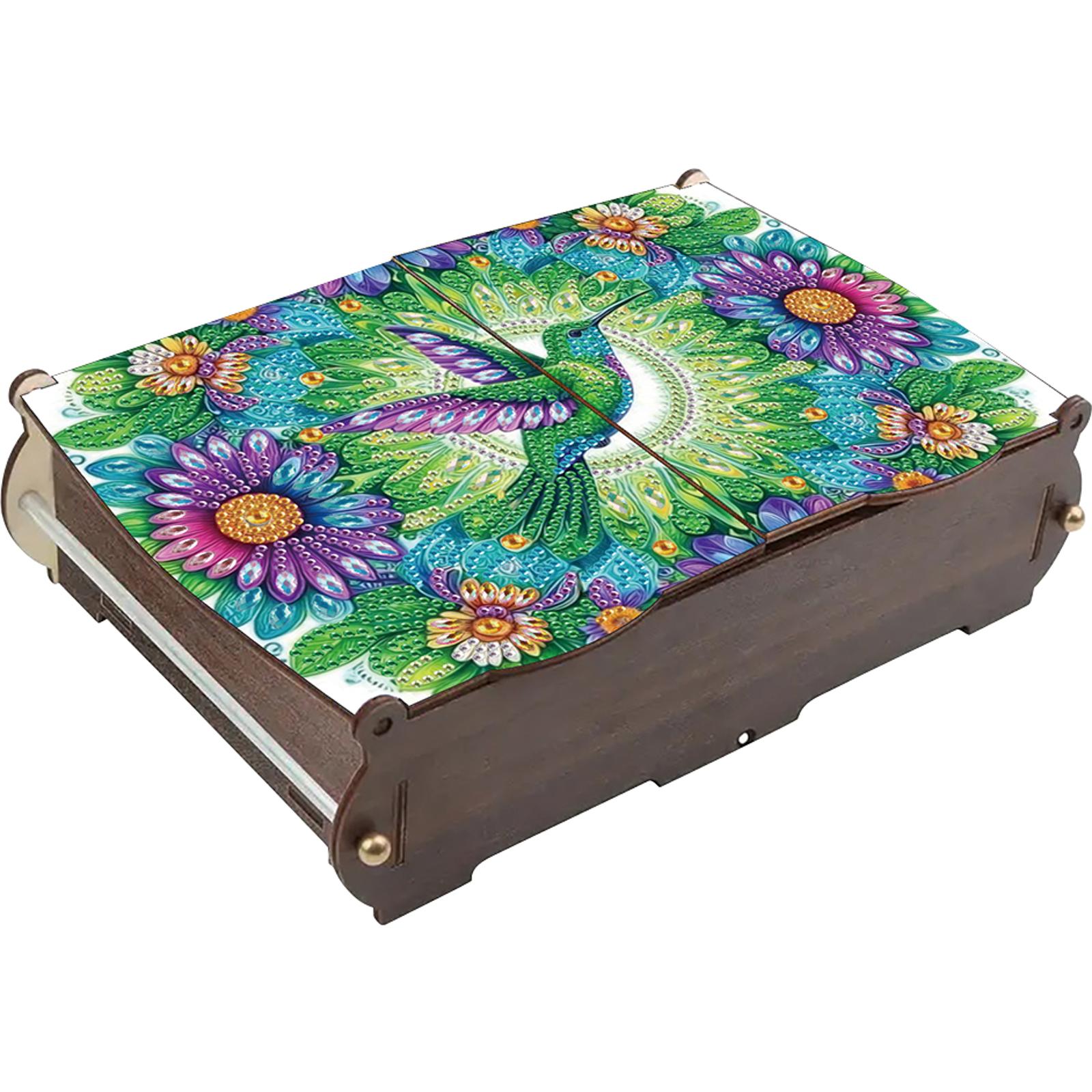 

DIY Diamond Art Wooden Box Diamond Painting Wooden Storage Box DIY 5D Craft Jewelry Box