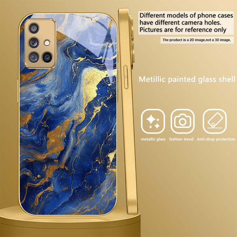 Marble texture map For Samsung A16 A15 A14 A13 A12 A26 A25 A23 A22 A21s A36 A35 A34 A33 A32 A31 A52 A73 A72 glass phone case