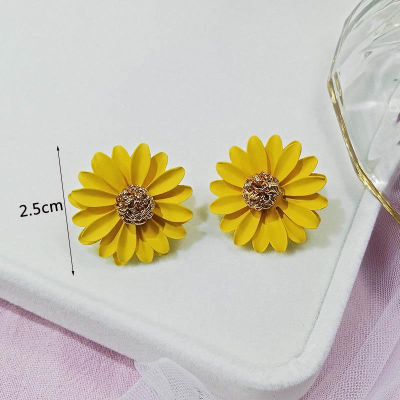 Women Dangle Earrings Yellow Metal Pendants Geometric Imitation Pearl Drop Earrings Korean Ear Jewelry pendientes