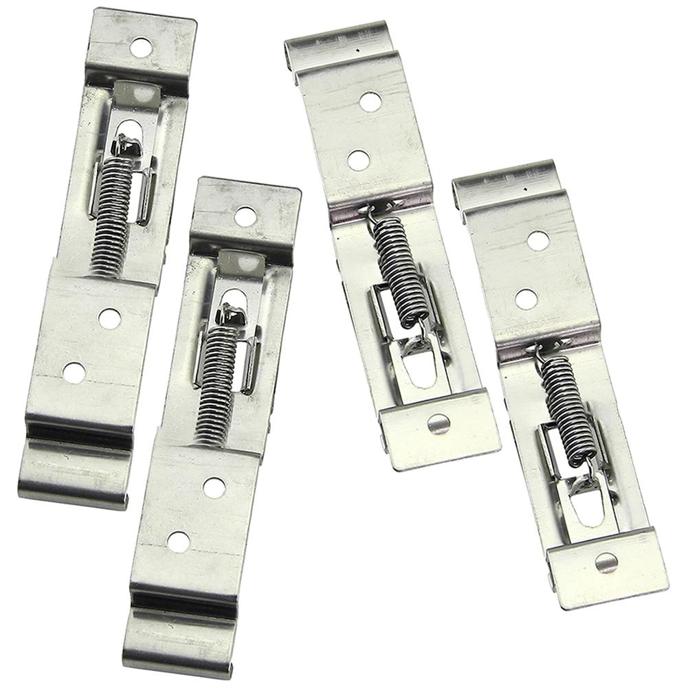 4Pcs Car License Plate Spring Loaded Stainless Steel Cars Frame Holder Clamps For European Style US Standard AU Style